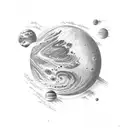 the Planet Mars  tattoo design idea