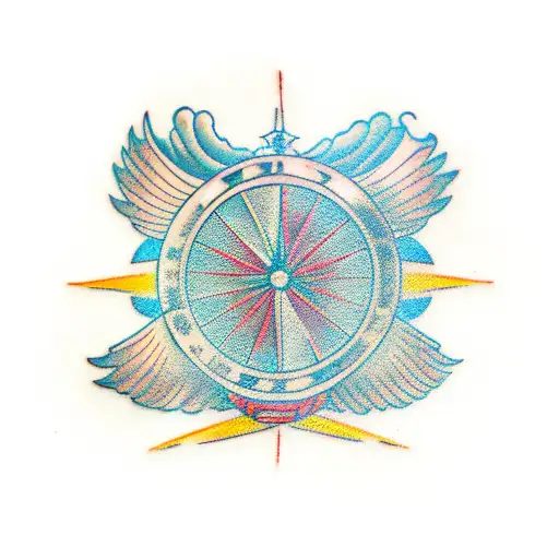 Wheel Wing tattoo design idea