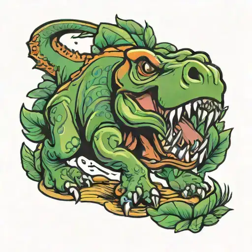 chiweenie t rex tattoo design idea