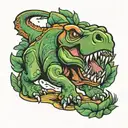 chiweenie t rex tattoo design idea