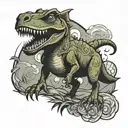 chiweenie t rex tattoo design idea