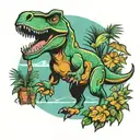 chiweenie t rex tattoo design idea