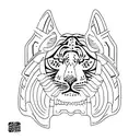 Tiger lily tattoo design idea