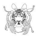Tiger lily tattoo design idea