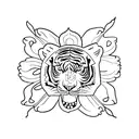 Tiger lily tattoo design idea