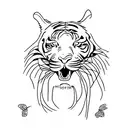 Tiger lily tattoo design idea