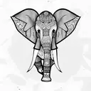elephant tattoo design idea