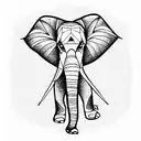 elephant tattoo design idea