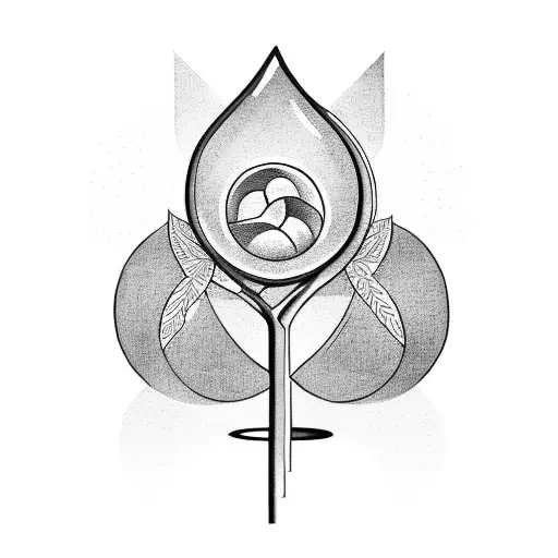 A tattoo design combining Melpomene, bonsai tree tattoo design idea