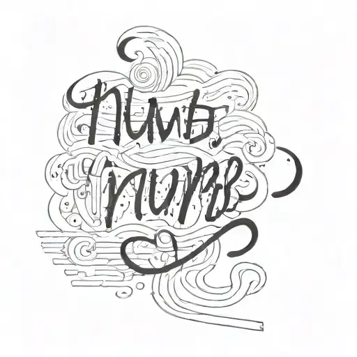 write ''numb''  tattoo design idea