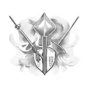 shovel wrapped around tattoo design idea