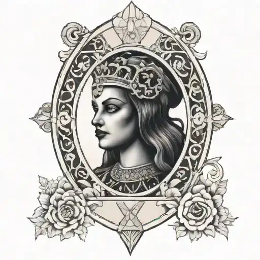 empress tarot card tattoo design idea