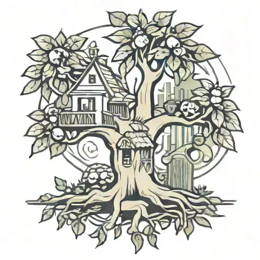 besiktas and money tree tattoo design idea