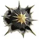sea urchin star fish and sea shell turn golden proportion tattoo design idea