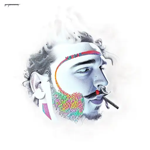 post malone tattoo design idea