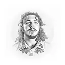 post malone tattoo design idea