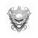 Ryomen sukuna name in cursive  tattoo design idea