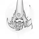 Ryomen sukuna name in cursive  tattoo design idea