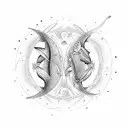 Pisces and Virgo Love Sign tattoo design idea
