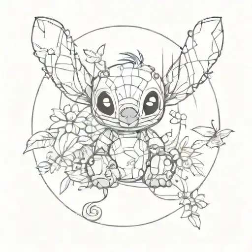 Stitch tattoo design idea