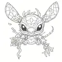 Stitch tattoo design idea
