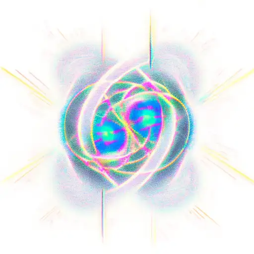 Quantum entanglement and cymatics intertwined tattoo design idea
