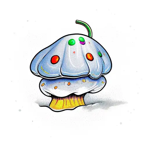 Phycodelic toadstool tattoo design idea