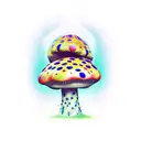 psychedelic toadstool tattoo design idea