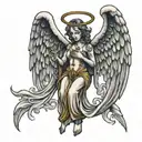 angel in utero nirvana tattoo design idea