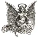 angel in utero nirvana tattoo design idea