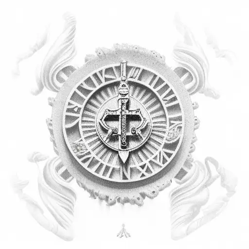 roman catholic & italian tattoo design idea