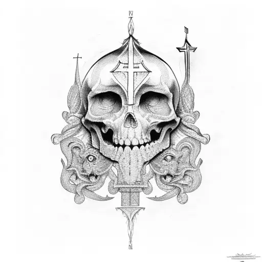 roman catholic  tattoo design idea