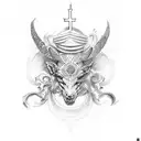 roman catholic  tattoo design idea