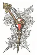 pulsating halcyon scepter  tattoo design idea