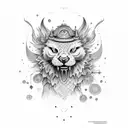 mtb, bússola, paisagem  tattoo design idea