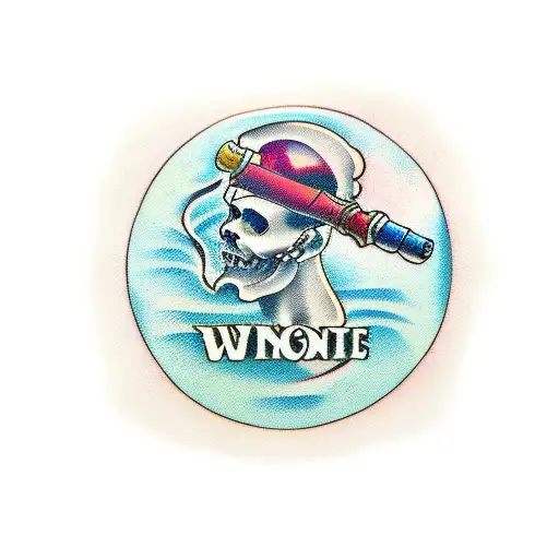 glass of wine tattoo design idea