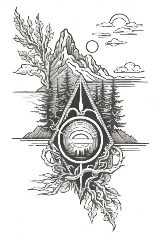 Twin Peaks tattoo design idea