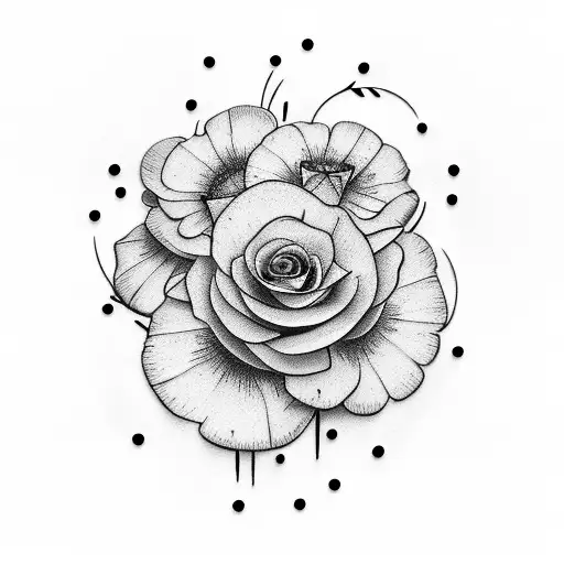 Flowers, semi colon, butterfly  tattoo design idea