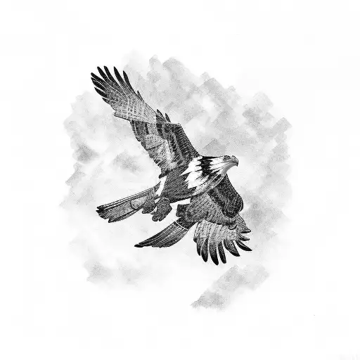 Philippine eagle  flying tattoo design idea