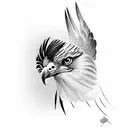Philippine eagle  flying tattoo design idea