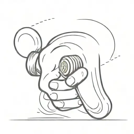 fingerprints and dumbbell  tattoo design idea