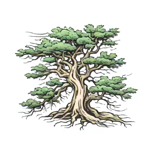 Cypress tree  tattoo design idea