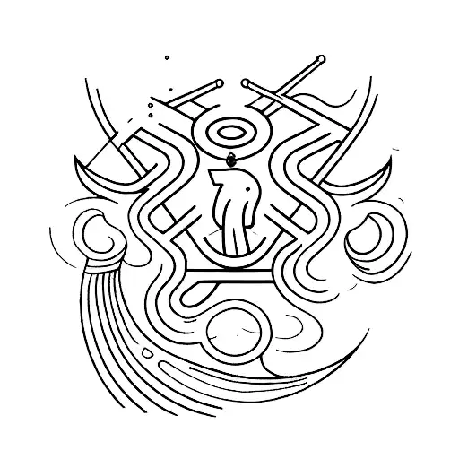 Triathlon symbols tattoo design idea