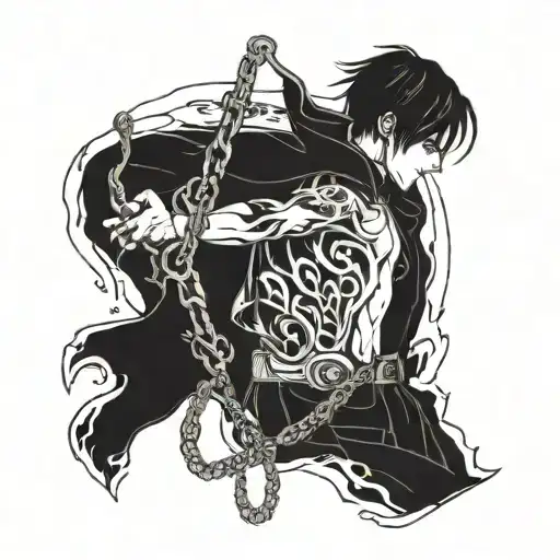 phantom brigade tattoo n°4 and kurapika chain tattoo design idea