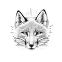 puma and fox run draw tattoo design idea