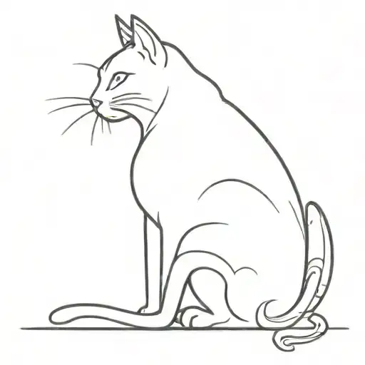 Viha written in cat style outline tattoo design tattoo design idea