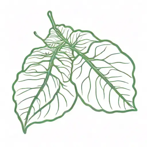 the name Tara and Ivy leaf loganberry leaf tattoo design idea