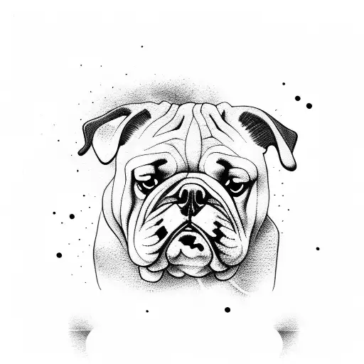 bulldog frances tattoo design idea