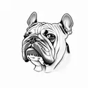 bulldog frances tattoo design idea