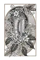 Florida state outline tattoo design idea